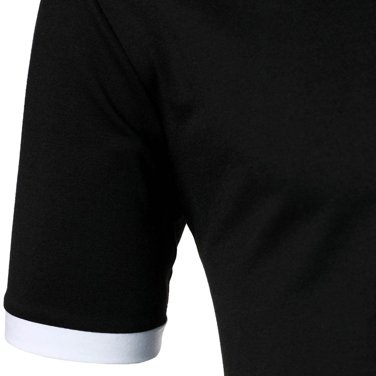 Men's Casual V-Neck Polo Shirt - Short Sleeves, Breathable Fabric - Buy Center US