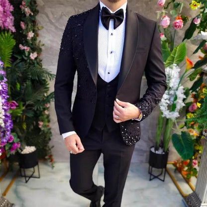 MENTEOLA 3-Piece Luxury Slim Fit Suit for Wedding & Formal Events - Buy Center US