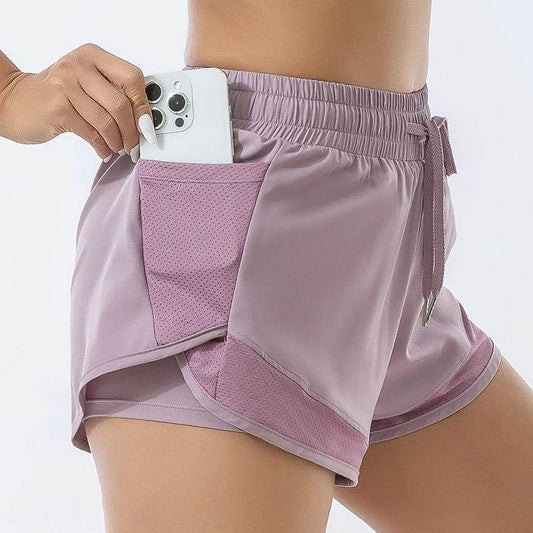 Women's Yoga Shorts - Quick Dry Elastic Fitness Running Wear - Buy Center US