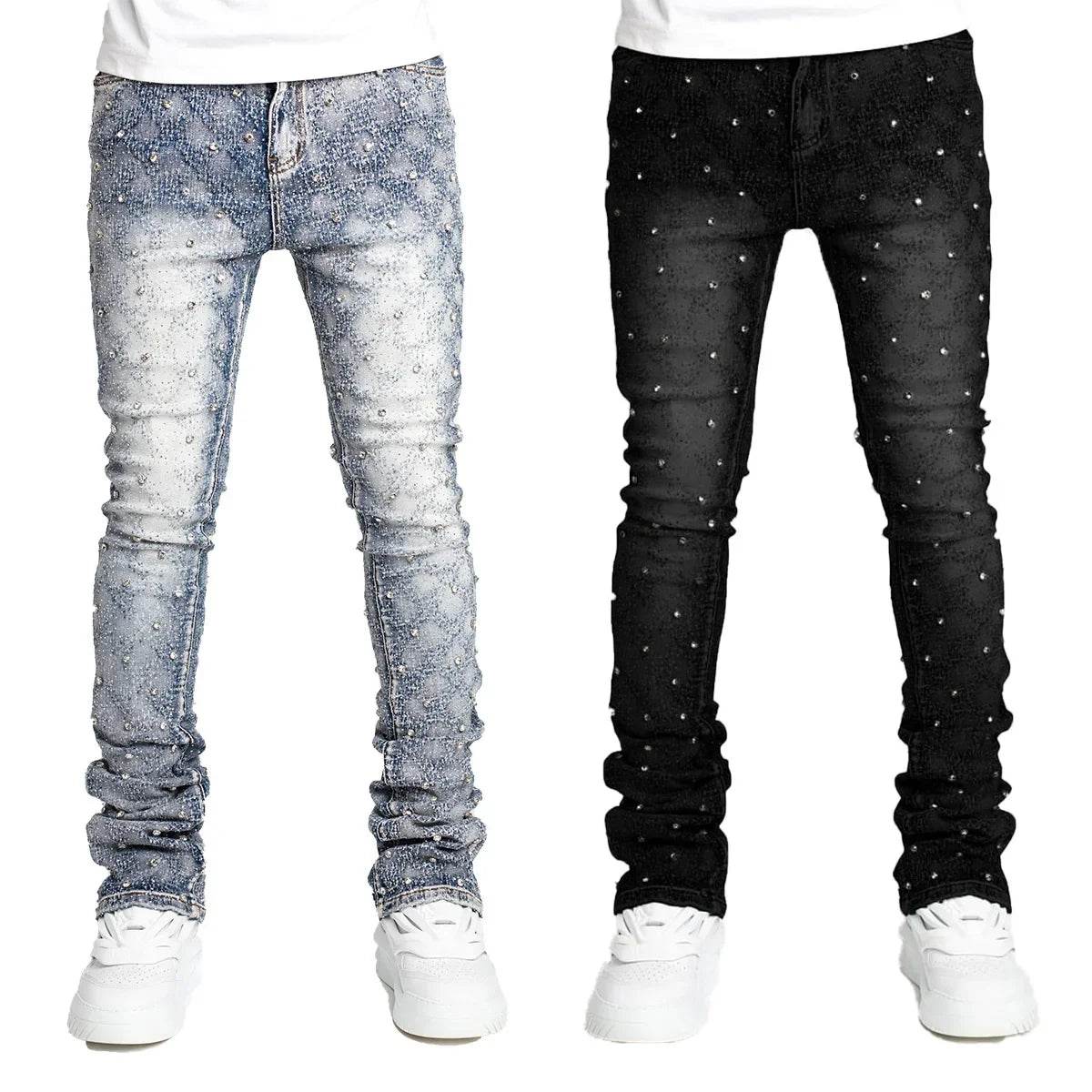 Naupang Men's Straight-Leg Denim Trousers - Casual Fashion Pants - Buy Center US