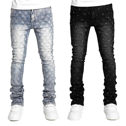 Naupang Men's Straight-Leg Denim Trousers - Casual Fashion Pants - Buy Center US