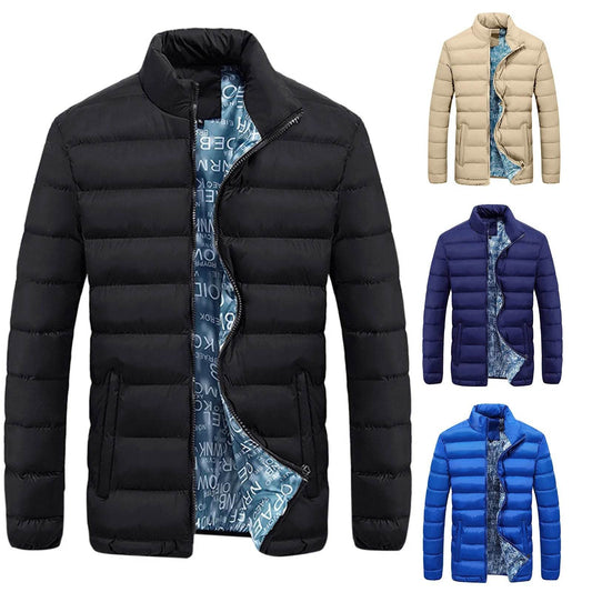Men's Casual Quilted Jacket - Lightweight Cotton Puffer with Hood - Buy Center US
