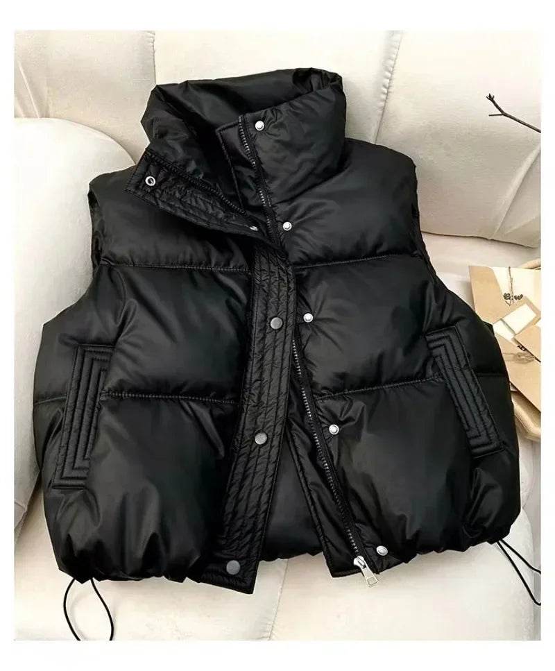 2024 Autumn Winter Women's Sleeveless Down Vest - Casual Cotton Puffer - Buy Center US
