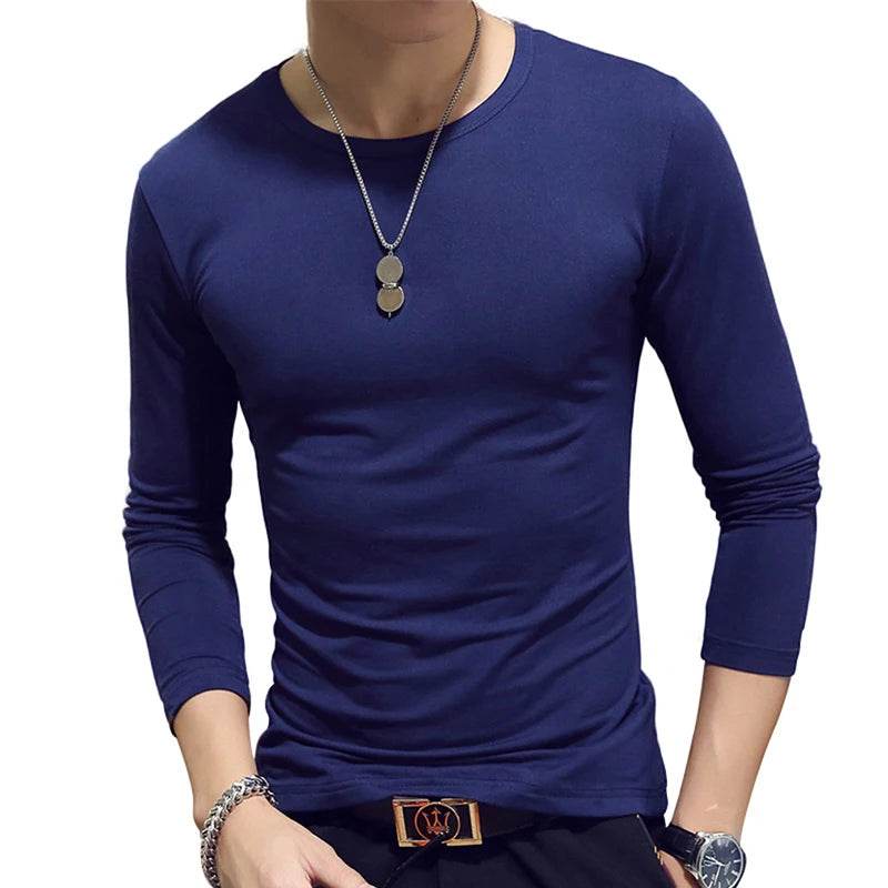 Bigsweety Men's Turtleneck Pullover - Solid Color Slim Fit for Spring - Buy Center US