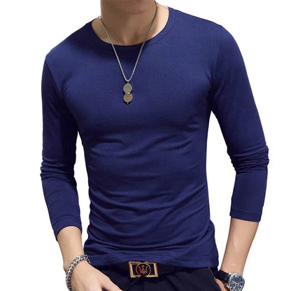 Bigsweety Men's Turtleneck Pullover - Solid Color Slim Fit for Spring - Buy Center US