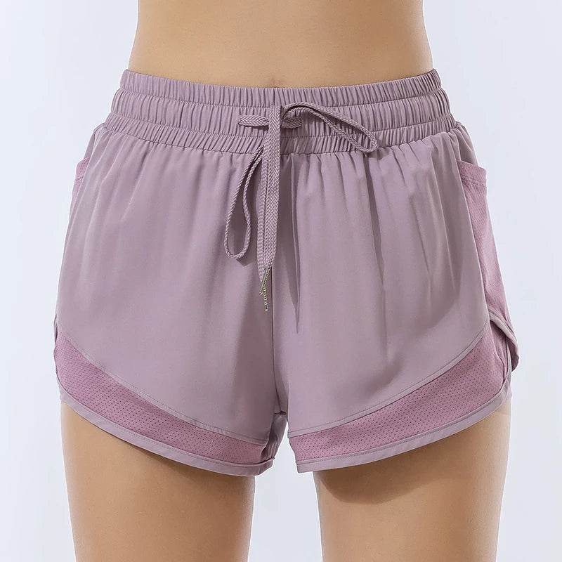 Women's Yoga Shorts - Quick Dry Elastic Fitness Running Wear - Buy Center US