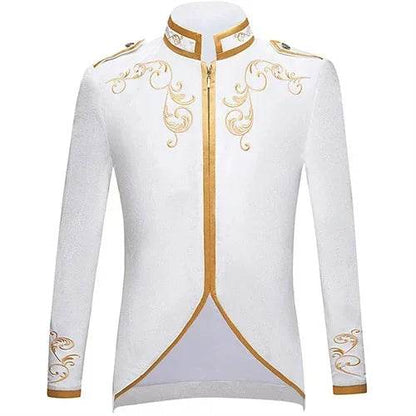 Qj Cinga British Style Embroidered Flower Suit - Wedding Party Blazer - Buy Center US