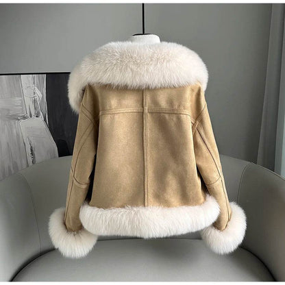 FURTJY Women's Real Fur Coat - Thick Duck Down Jacket for Winter - Buy Center US