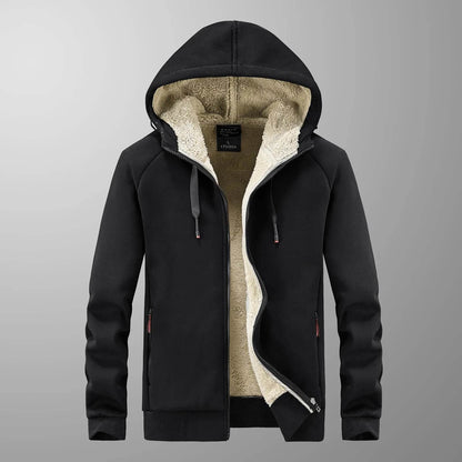 Men’s Padded Hooded Cardigan - Thickened Lamb Wool for Fall & Winter - Buy Center US