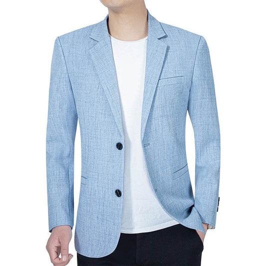 New Summer Men's Slim Blazer Jacket - Casual Business Suit for All Occasions - Buy Center US