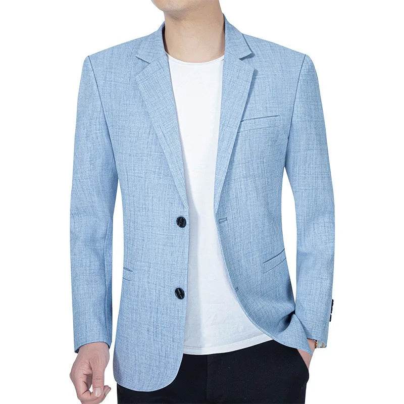New Summer Men's Slim Blazer Jacket - Casual Business Suit for All Occasions - Buy Center US