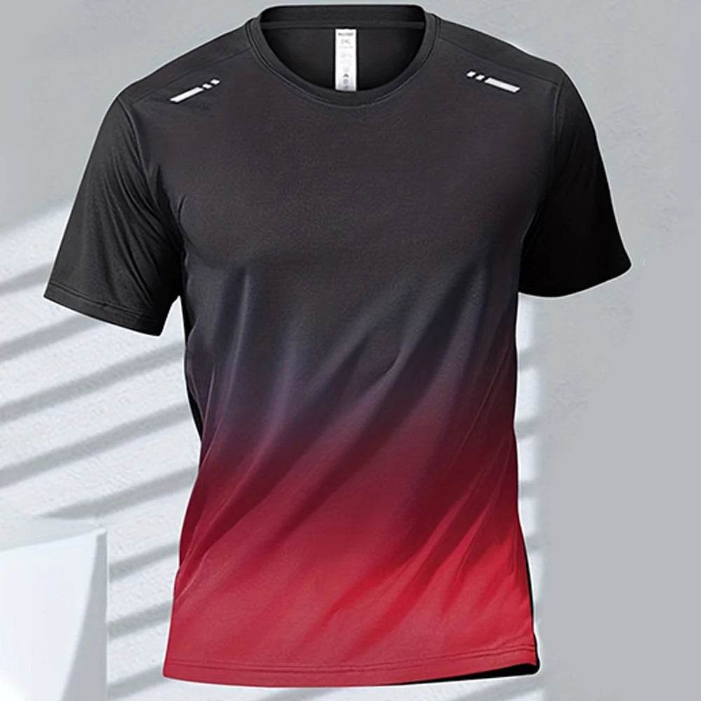 Men's Quick-Drying Gradient T-Shirts - Lightweight Casual Workout Tees - Buy Center US