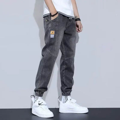 Men's Loose Casual Jeans - Trendy Harlan Splice Trousers for Autumn - Buy Center US