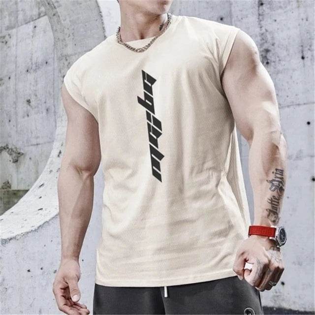 Men's Bodybuilding Tank Tops - Summer Fitness Sleeveless Workout Shirts - Buy Center US