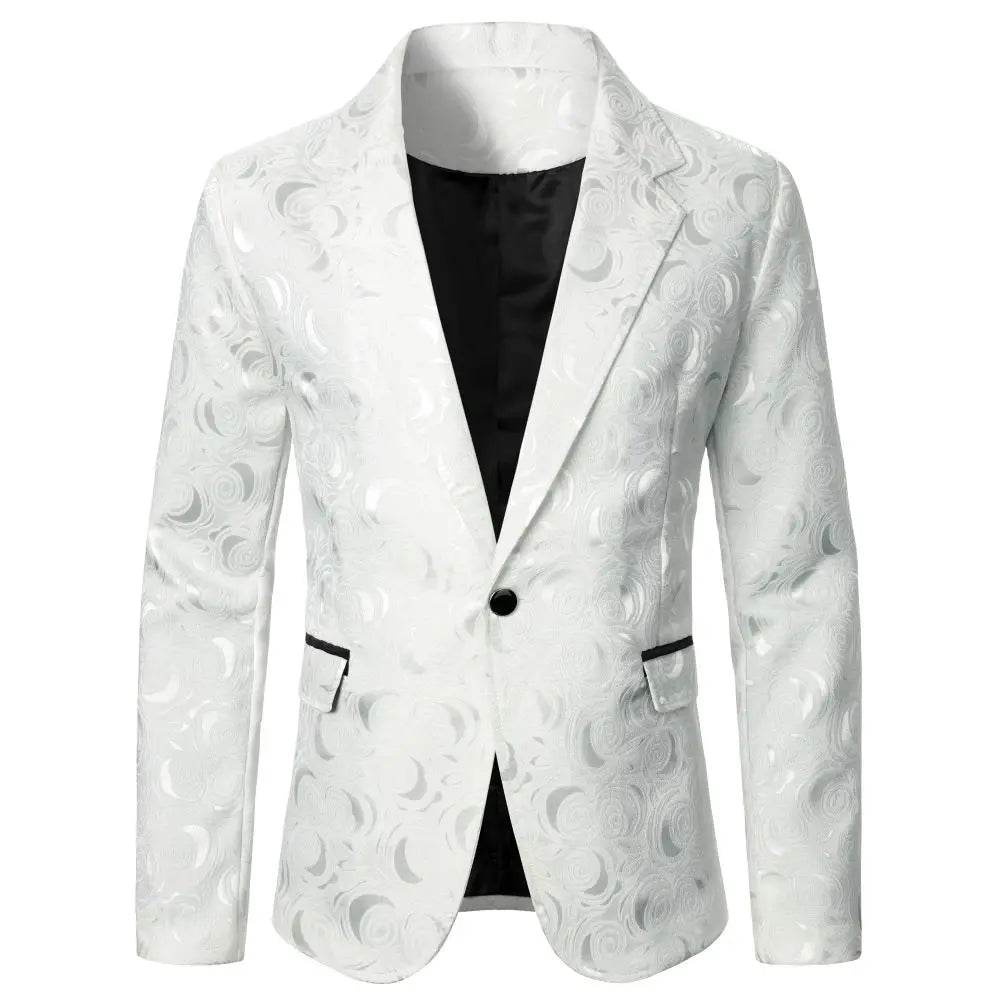 Men's Floral Texture Suit Jacket - Luxury Blazer for Weddings & Parties - Buy Center US
