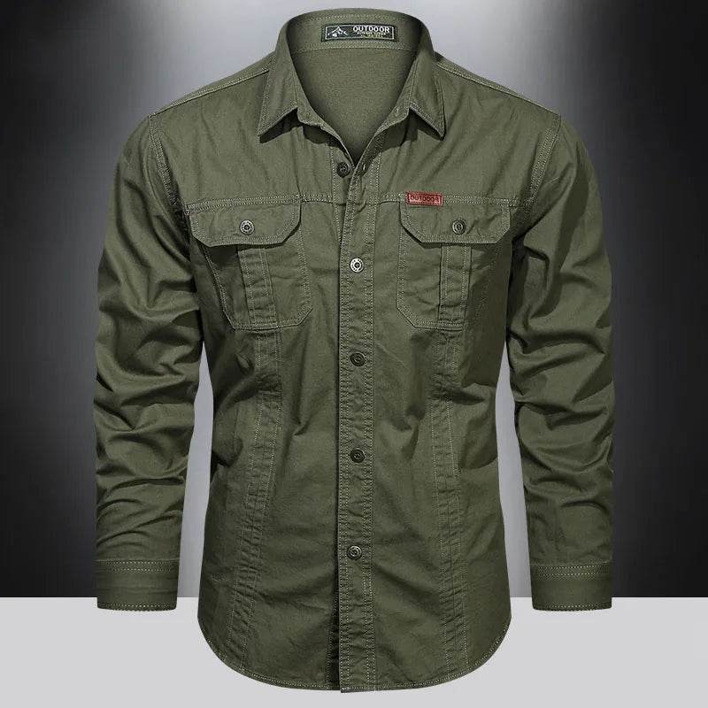 Men's Long Sleeve Casual Cotton Overshirt - Quality Spring Shirts 5XL - Buy Center US