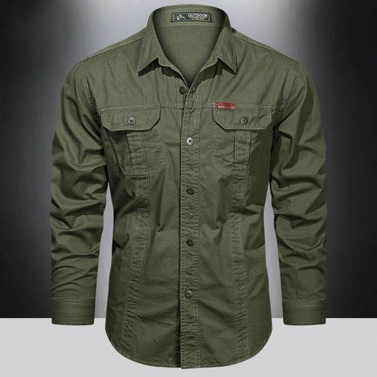 Men's Long Sleeve Casual Cotton Overshirt - Quality Spring Shirts 5XL - Buy Center US