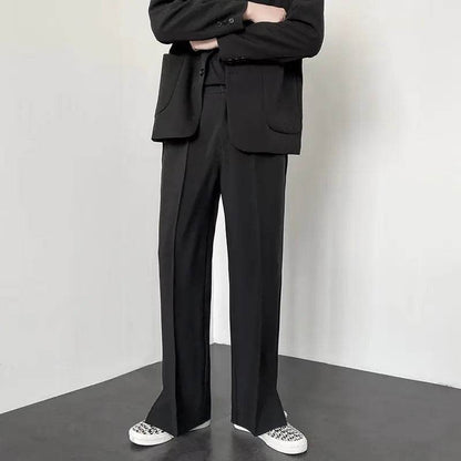 NeverFunction Men's Casual Wide Leg Pants - Korean Style Streetwear - Buy Center US