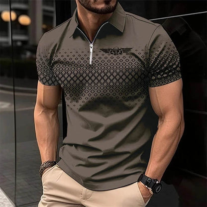Men's Summer Casual Polo Shirt - Breathable Short-Sleeve Sport Top - Buy Center US
