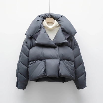 Women's White Duck Down Jacket - Warm Parkas with Removable Sleeves - Buy Center US