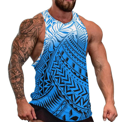 Samoan Men's Beach Vest - Polynesian Design for Summer Travel - Buy Center US