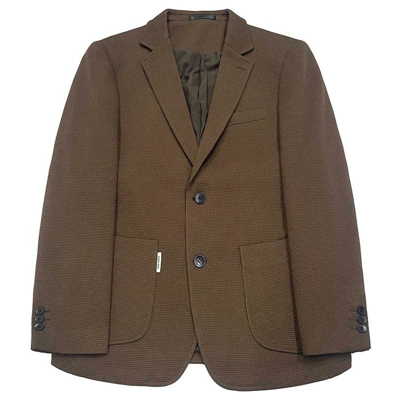 Men's Green Plaid Waffle Blazer - Trendy High-Quality Coat for Casual Style - Buy Center US