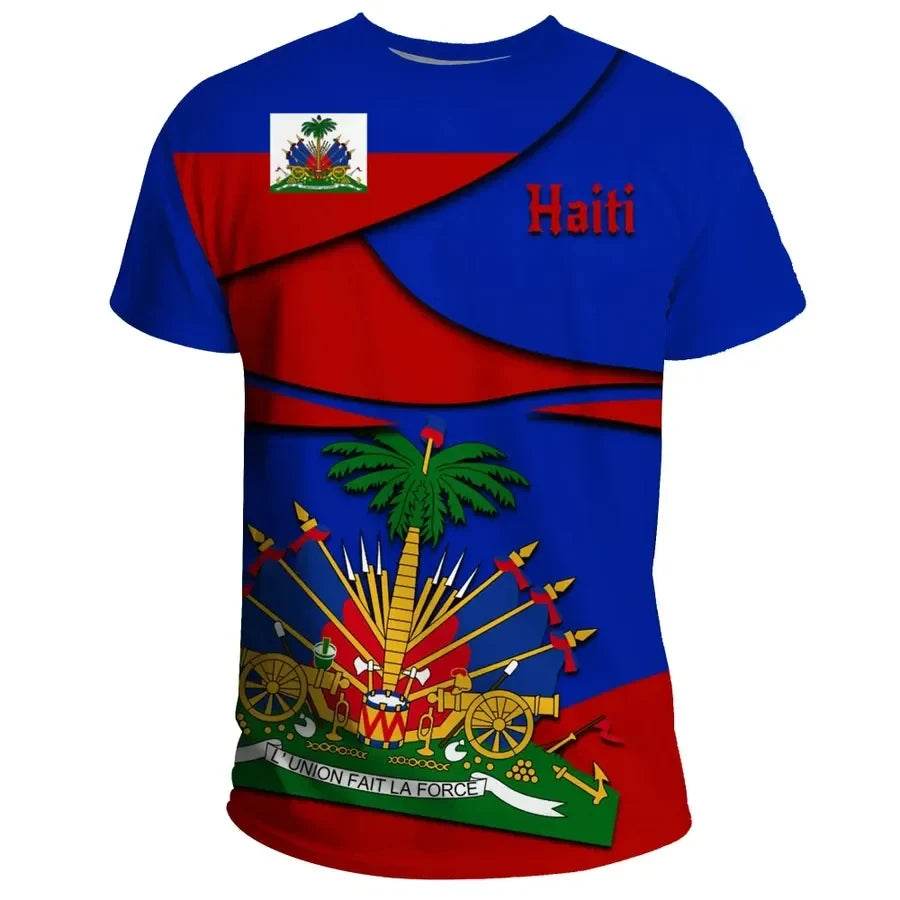 3D Printed Caribbean Sea Map T-Shirt - Quick Dry Casual Tee for Men - Buy Center US