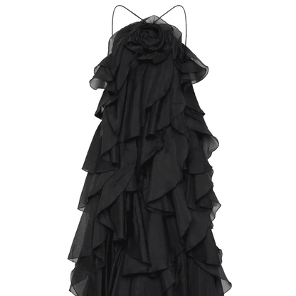 LLYGE Women's Beach Layer Ruffles Maxi Dress - Backless & Slim Fit - Buy Center US