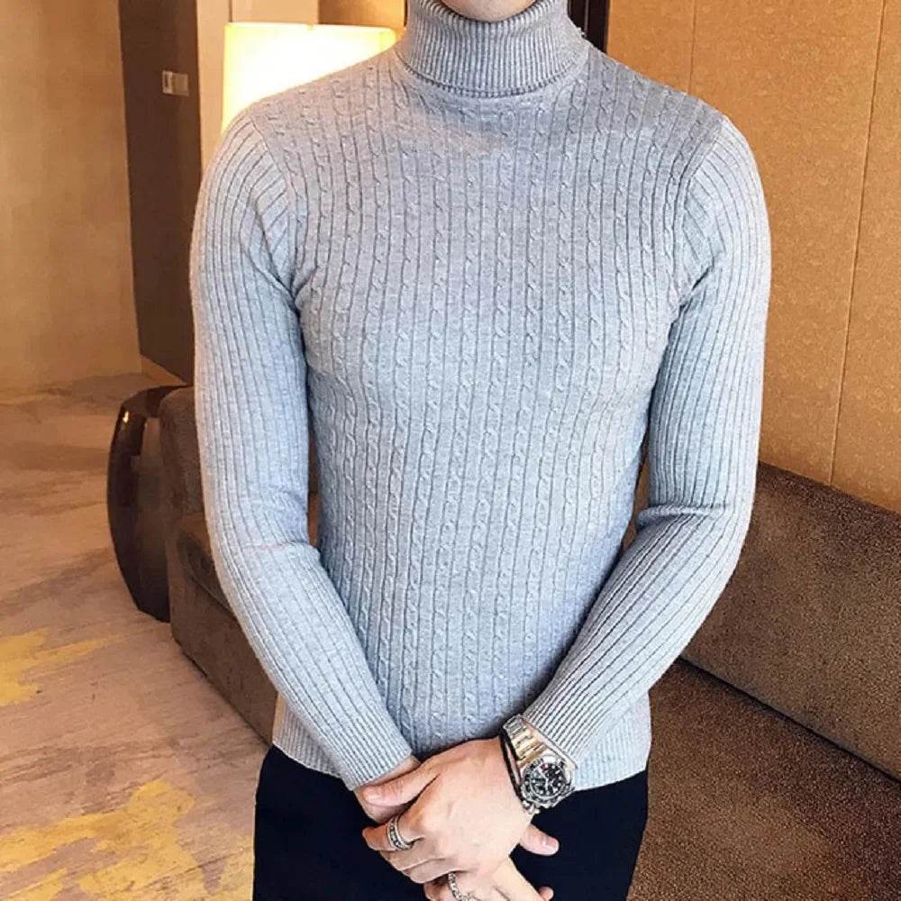 FURCW Autumn Winter Turtleneck Pullover - Slim Fit Men's Sweater - Buy Center US
