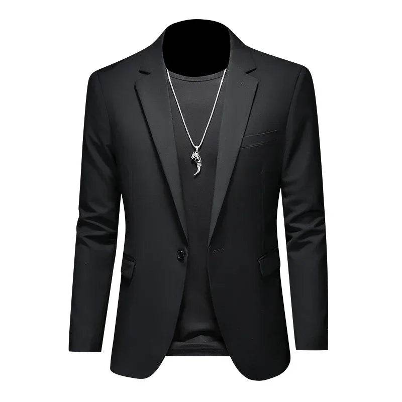 FAVOCENT Men's Slim Fit Blazer - Casual Wedding Party Coat in Solid Colors - Buy Center US