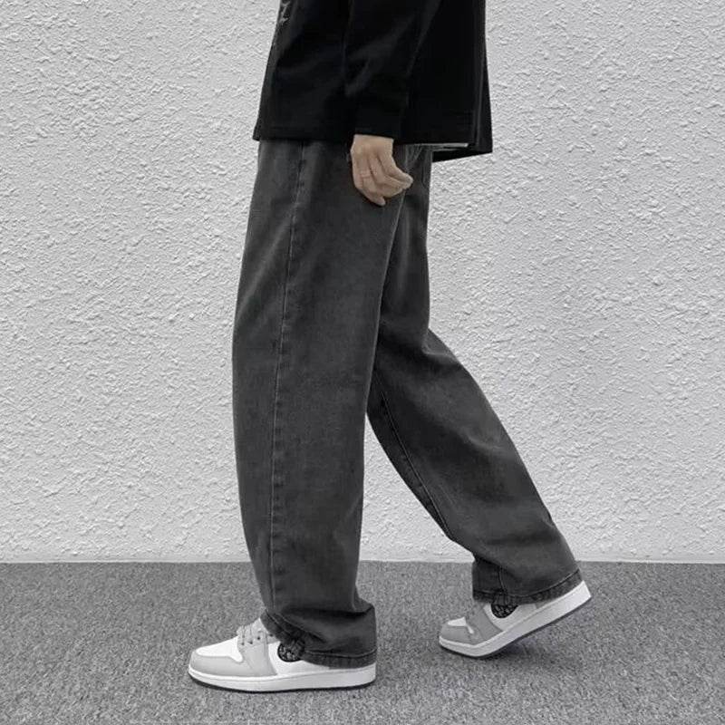 2025 Men’s Baggy Casual Jeans - High Street Straight Leg Denim - Buy Center US