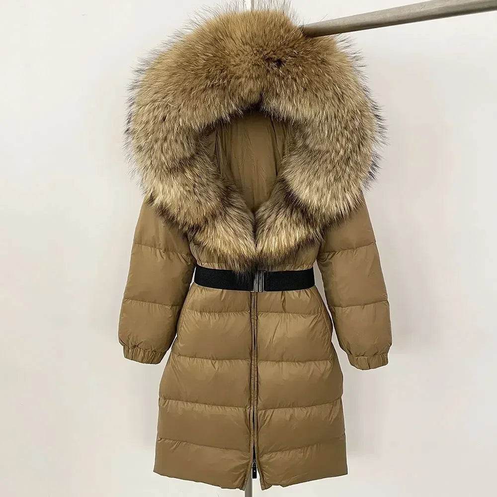 Women's Thick Warm Winter Jacket - 90% Duck Down & Fox Fur Collar - Buy Center US