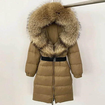 Women's Thick Warm Winter Jacket - 90% Duck Down & Fox Fur Collar - Buy Center US