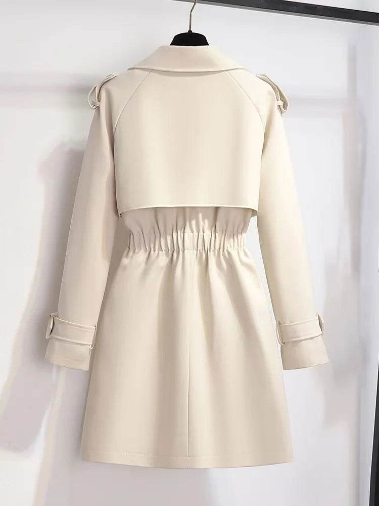 Women's Long Suede Trench Coat 2024 - Fashionable & Chic - Buy Center US