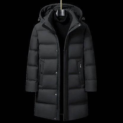 Snow Master Men's Winter Jacket - Long Hooded Down Parka for Cold Weather - Buy Center US