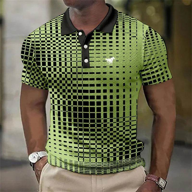 Trendy Men's Summer Short Sleeve Casual Polo Shirt - Breathable & Stylish - Buy Center US