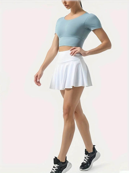 Zik Hekiy Women's Tennis Skirt with Shorts - Stretchy Summer Sporty Mini - Buy Center US