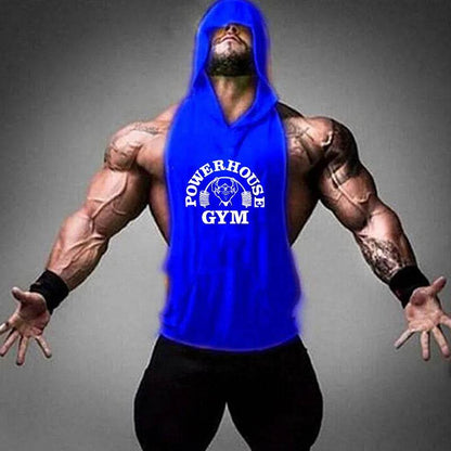 2024 Men's Cotton Tank Top - Hooded Sleeveless Gym Workout Shirt - Buy Center US