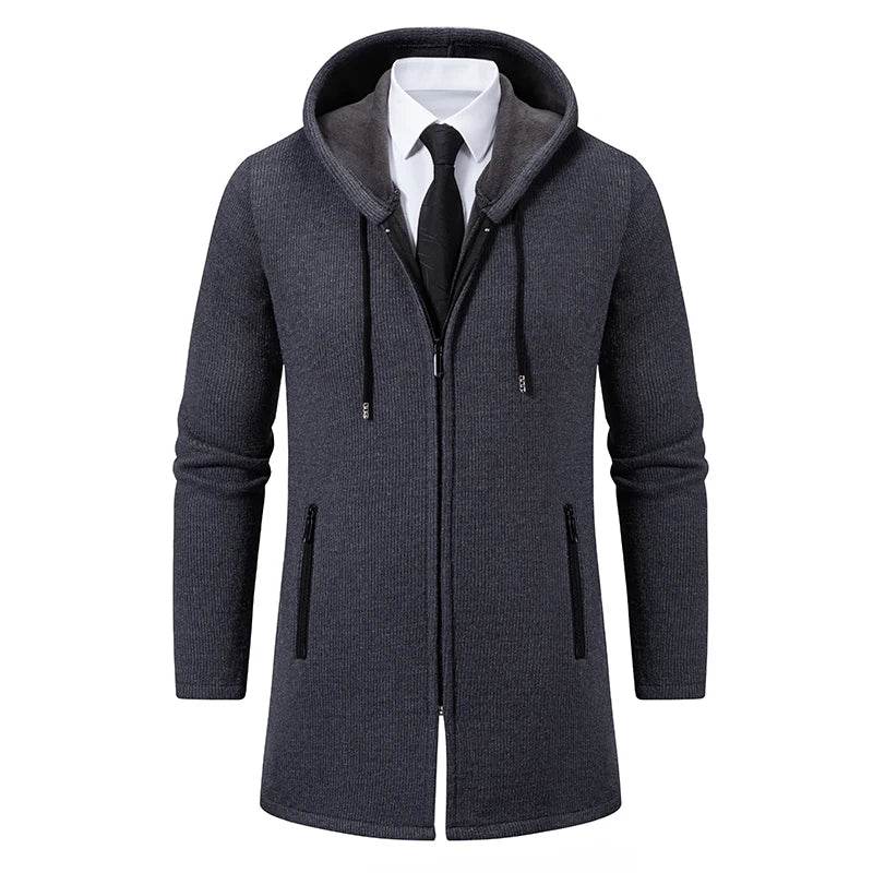 ENWEIGE Men's Hooded Fleece Cardigan - Casual Winter Jacket, Thick Knit - Buy Center US