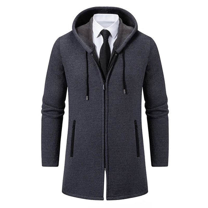 ENWEIGE Men's Hooded Fleece Cardigan - Casual Winter Jacket, Thick Knit - Buy Center US