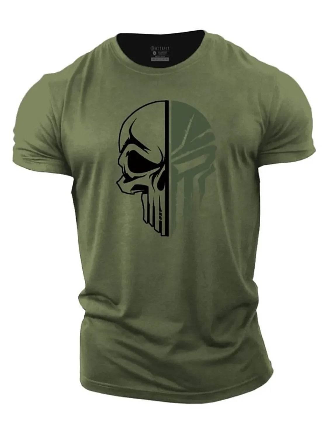 3D Printed Military Skull T-Shirt for Men - Casual Gym Wear - Buy Center US