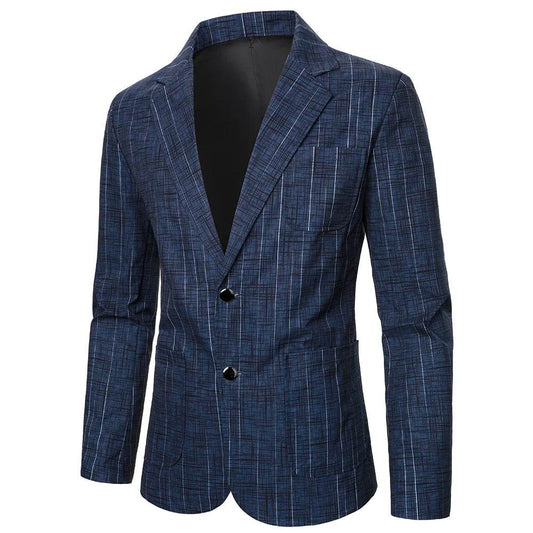 Stylish Men's Suit Jacket - Retro Design with Breast Pocket for Events - Buy Center US