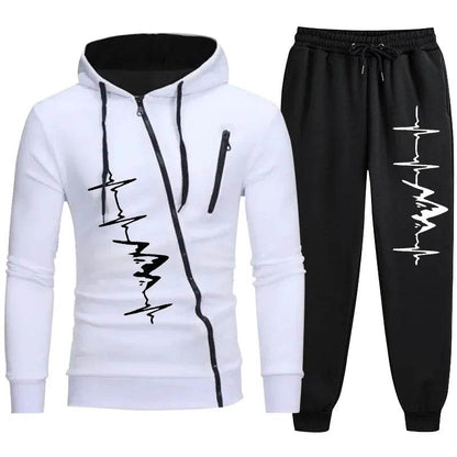 QIWN Men's Winter Tracksuit - Casual Zipper Jacket & Sweatpants Set - Buy Center US
