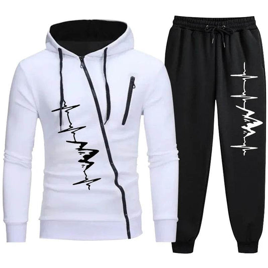 QIWN Men's Winter Tracksuit - Casual Zipper Jacket & Sweatpants Set - Buy Center US