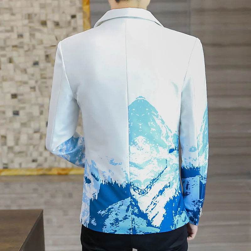 Men's Slim Fit Blazer - Trendy British Style for Casual and Smart Events - Buy Center US