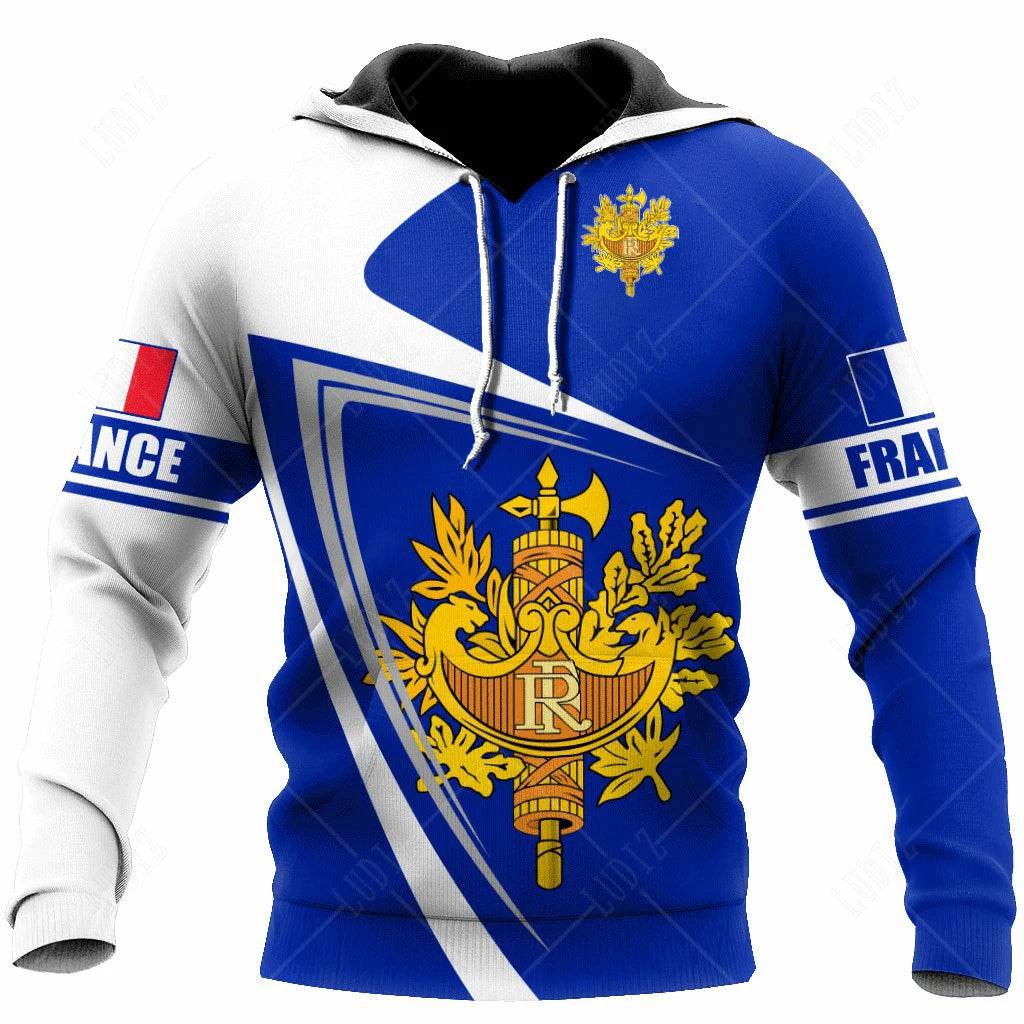 Men's 3D Print France Flag Hoodie - Casual Long Sleeve Autumn Wear - Buy Center US