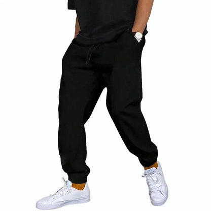 Men’s Casual Fleece Sports Pants - Loose Fit Jogging Trousers for Spring - Buy Center US