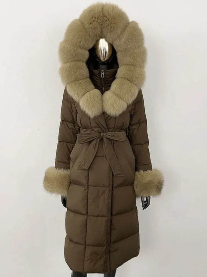 Elegant Hooded Women’s Winter Jacket - 90% Duck Down, Warm & Stylish - Buy Center US