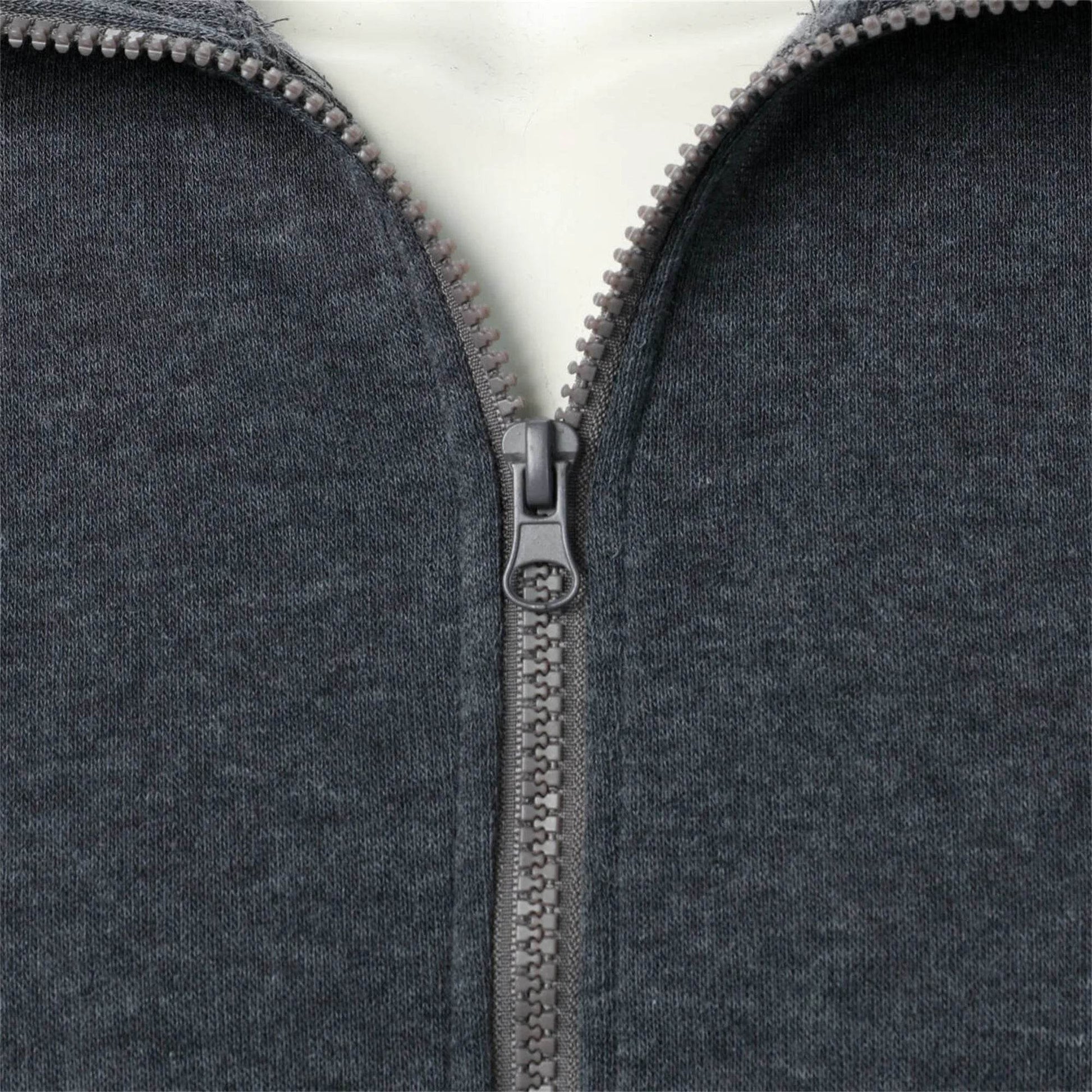 Men's Casual Zipper Hoodie - Solid Color Cardigan for Autumn Style - Buy Center US