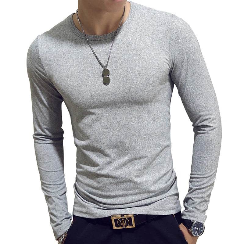 Bigsweety Men's Turtleneck Pullover - Solid Color Slim Fit for Spring - Buy Center US